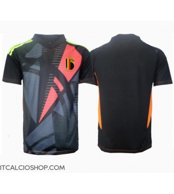 Belgio Portiere Prima Maglia Europei 2024 Manica Corta